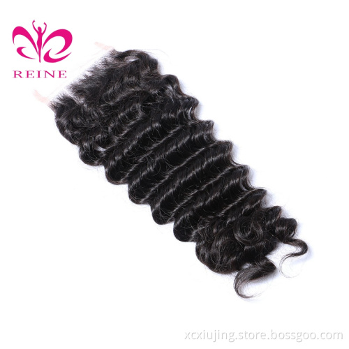 Hair Express Wholesale cuticle aligned hair ,deep wave with closure brazilian hair extension,100% virgin brazilian hair grade 9A